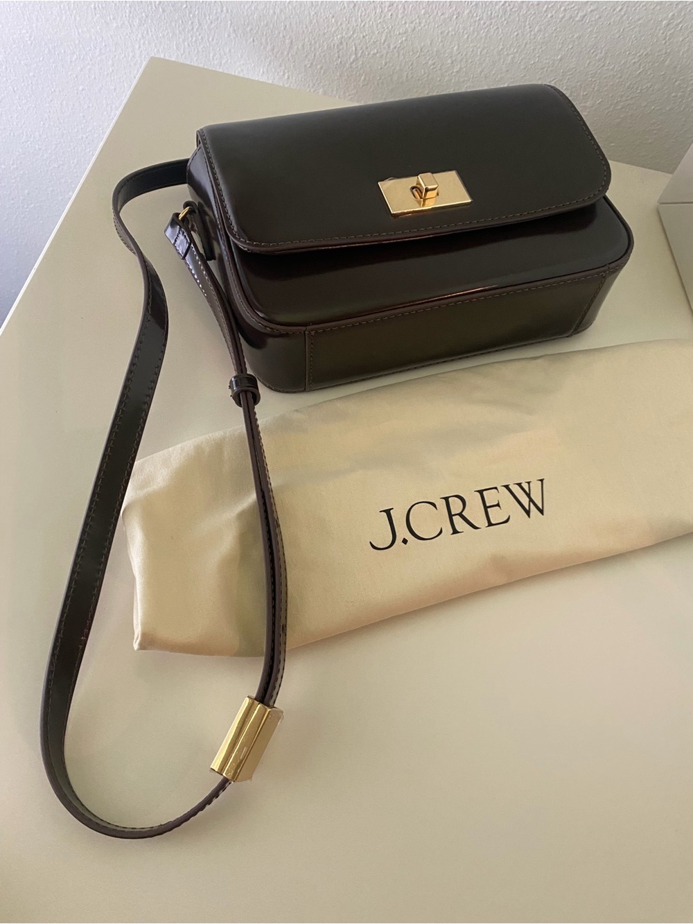 J. Crew Edie Crossbody Bag in Italian Leather.